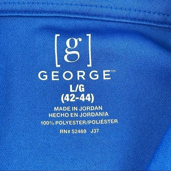 George Mens Polo Blue Large 42-44 - Picture 2 of 6